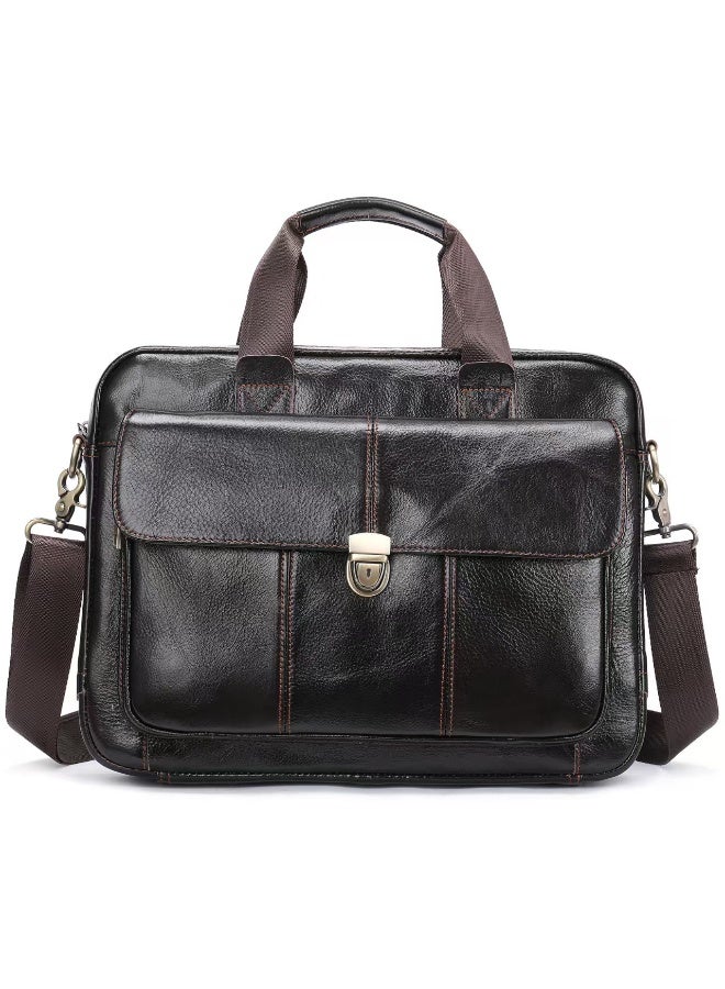 Laptop bag, laptop bag leather, business briefcase, large capacity for 14 inch computer