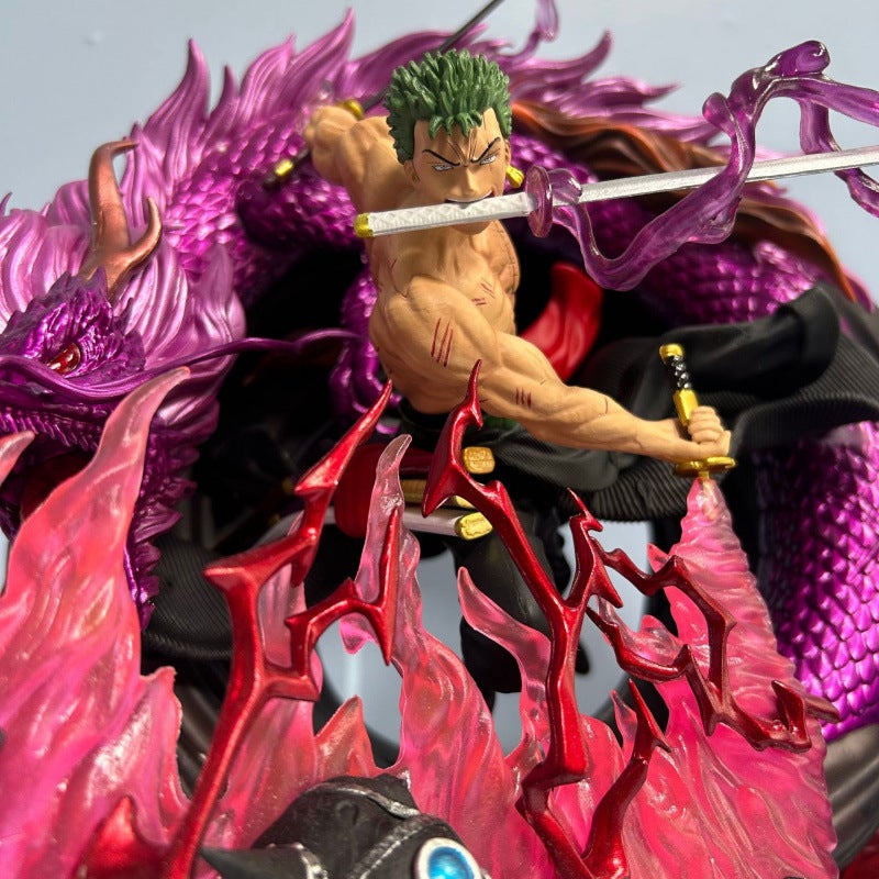 One Piece Zoro Tornado Battle Figure LED Light Up PVC Sculpture - Image 5