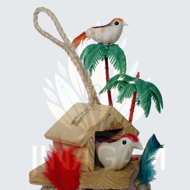 Jinagam Jinagam Artificial Bird Nest Chidiya Made of Natural Grass Best for Balcony Home DecorArtificial Birds for Garden Decoration HangingPack of 1 - Image 3