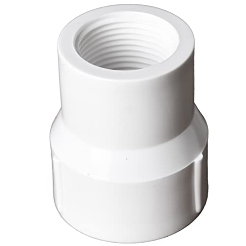 FangKingNo 10pcs 3/4" to 1" PVC Reducing Female to Female Threaded Coupling for PIPE Pressure Fittings Reducer Adapter for PIPE Connector White (1 Inch to 3/4 Inch) - Image 2