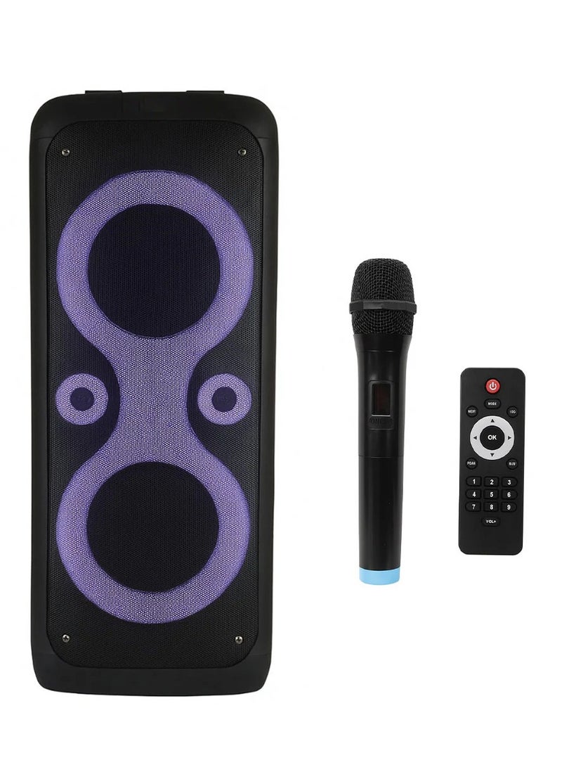 زيرو مكبر صوت محمول متعدد الوظائف ZR-882 40 واط، صوت قوي مع مضخم صوت مدمج، بلوتوث وجهاز تحكم عن بعد، يدعم USB وTF وبطاقة ذاكرة وAUX، مع ميكروفون وإضاءة RGB، تصميم قوي ومتوافق مع جميع الأجهزة - Image 2