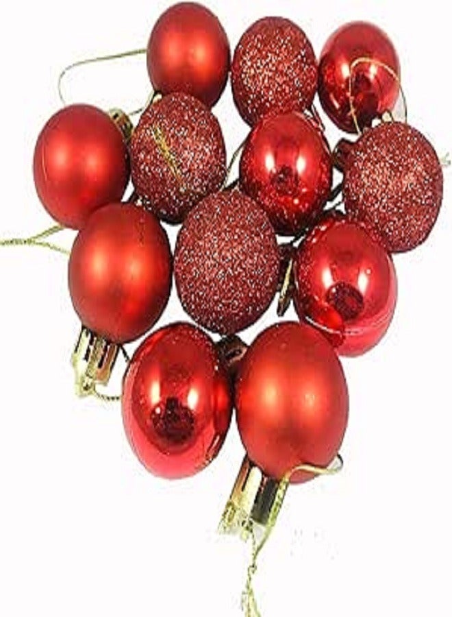 Gerenic Christmas Tree Decorative 30 Balls - red , 2cm