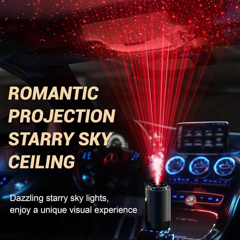 XIANGBIN Smart Car Air Freshener with Starry Sky Projection and 50ml Perfume - Rechargeable Aroma Diffuser - Image 3