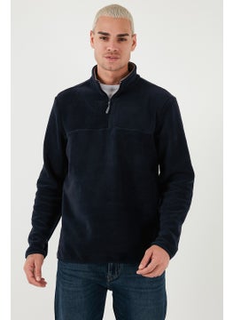 Buratti Regular Fit Anti-Pilling Non-Pilling Standing Collar Thick Winter Raised Polar Fleece Men's Polar 5896700  - Image 3