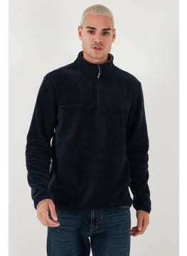 Buratti Regular Fit Anti-Pilling Non-Pilling Standing Collar Thick Winter Raised Polar Fleece Men's Polar 5896700  - Image 4
