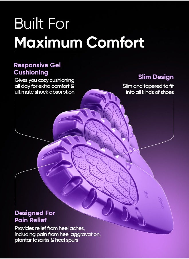 Frido Orthopedic Heel Cups For Foot Pain Relief, Plantar Fasciitis Relief, Shock Absorption Heel Cushion Pads, Heel Aggravation Relief, Pain Relief Heel Pads (Pack of 1 Pair)