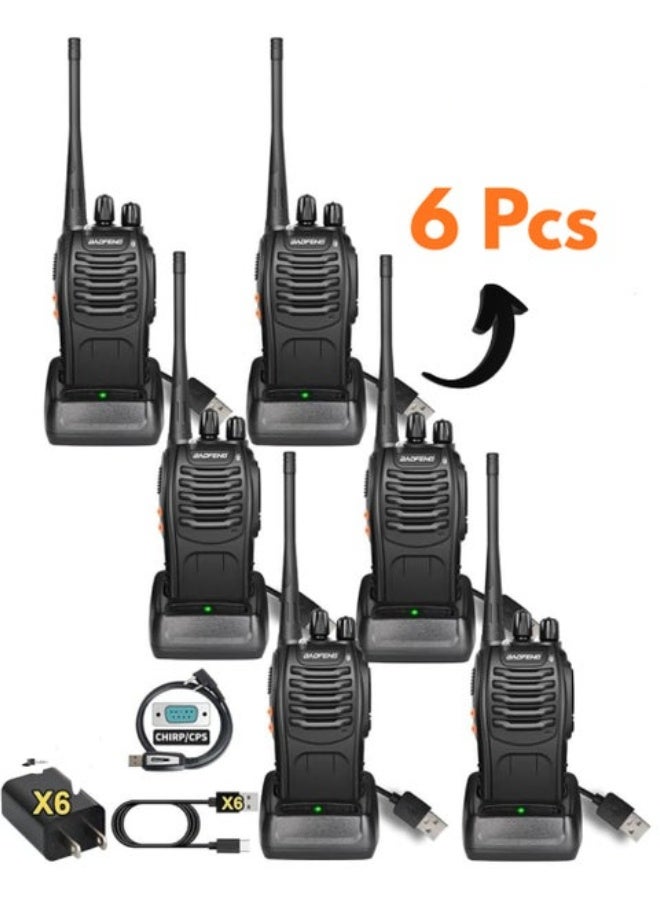 6 Pcs Bf-888s WT FM Radios For Working for adult