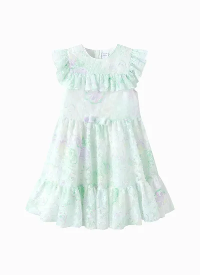 Balabala Floral Ruffle Tiered Dress