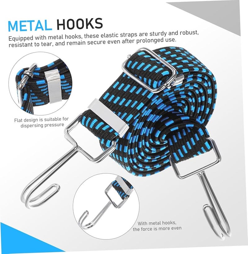 6pcs Heavy Duty Bungee Cords with Hooks Elastic Tie Down Straps for Truck Bed Lashing - Image 4