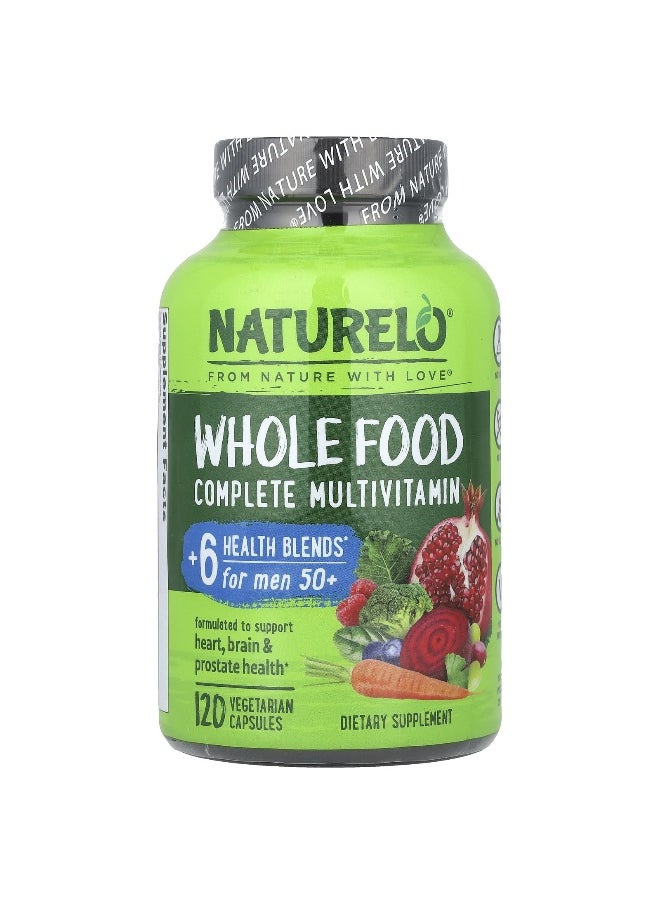 NATURELO NATURELO, Whole Food Complete Multivitamin, For Men 50+, 120 Vegetarian Capsules  - Image 1