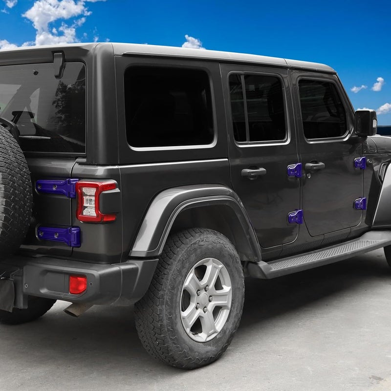 Jimen 20PCS Door Hinge & Tailgate Hinge Cover Accessories for Jeep Wrangler JLU 4 Door (2018-2024) - Purple - Image 5