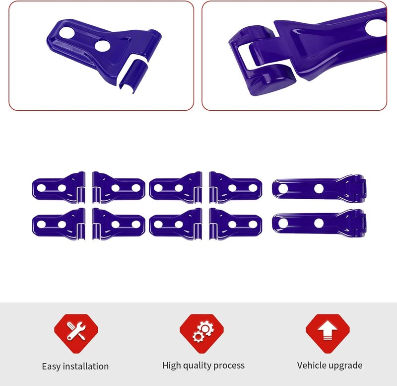 Jimen 20PCS Door Hinge & Tailgate Hinge Cover Accessories for Jeep Wrangler JLU 4 Door (2018-2024) - Purple - Image 3
