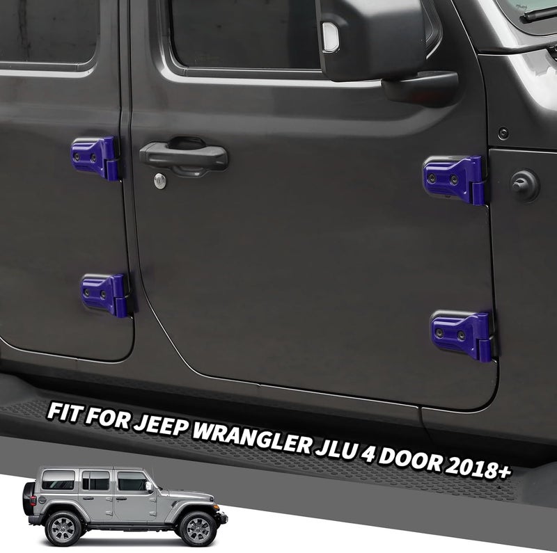 Jimen 20PCS Door Hinge & Tailgate Hinge Cover Accessories for Jeep Wrangler JLU 4 Door (2018-2024) - Purple - Image 2