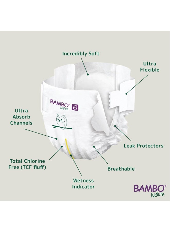 Bambo Nature Premium Baby Tape Diapers for Kids XXL Size (16+ Kgs), Super Absorbent, Breathable, Extra Soft, Dermatologically Tested, Hypoallergenic Infant Nappies With Wetness Indicator, 120 Count - Image 4