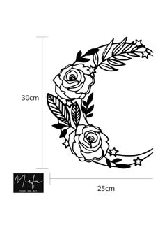MIRFA Wooden Wall Art With Self Adhesive Base - Black (Boho Style Moon - Small - Pack of 3)  - Image 5