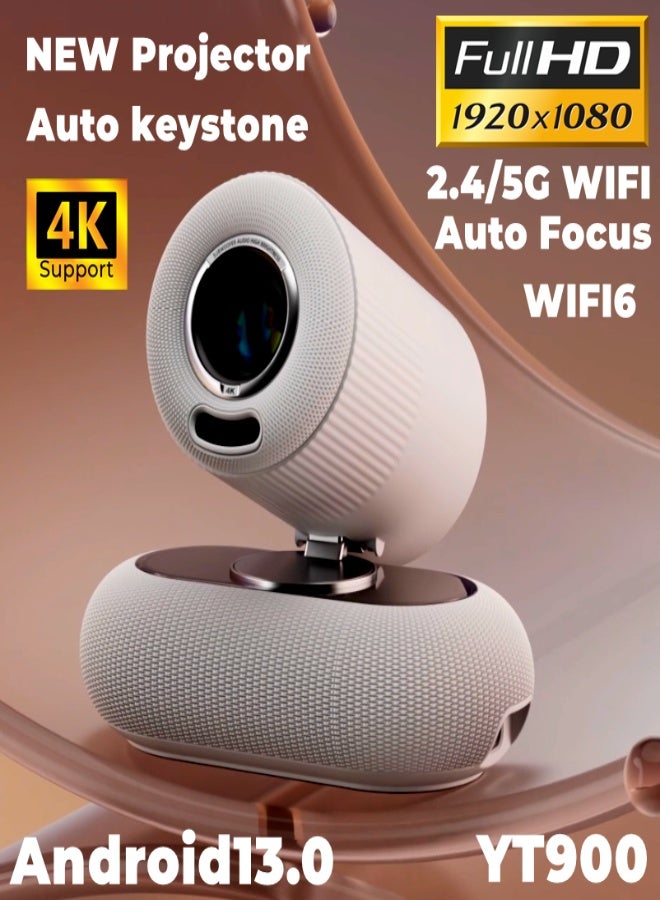 AROAQ YT900 Smart Projector with Microphone, Android 13, Full HD 1080P, 230 ANSI Lumens, Dual WiFi 2.4G/5G, Bluetooth 5.4, Up to 200" Display - Image 2