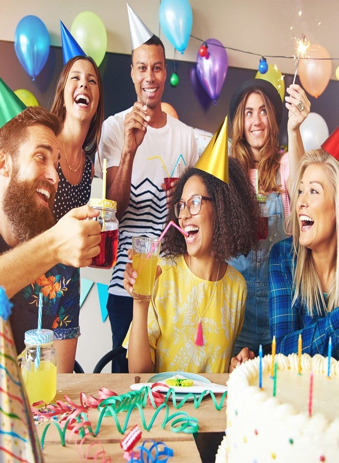 Geosar 300 Pcs Birthday Party Hats Bulk Cone Metallic Foil Paper for Adults Kids Boys girls - Image 4