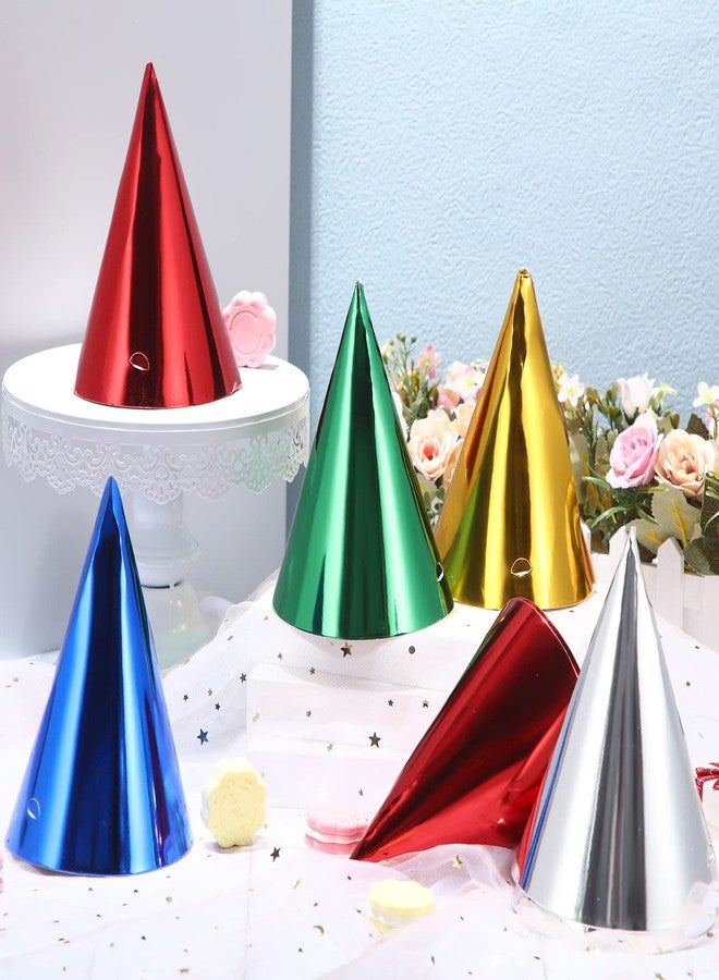 Geosar 300 Pcs Birthday Party Hats Bulk Cone Metallic Foil Paper for Adults Kids Boys girls - Image 3