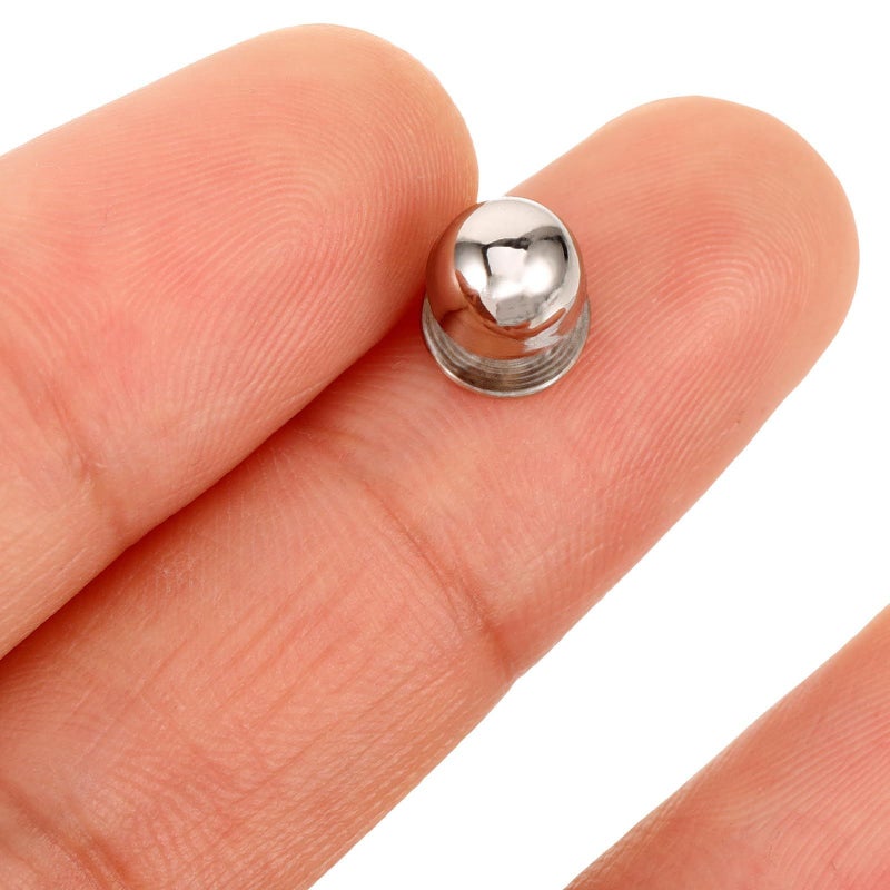 Unomor 10pcs 6mm Zinc Alloy Round Rivet Studs For Leather Craft DIY Bags And Clothing Metal Rivet Kit - Image 5