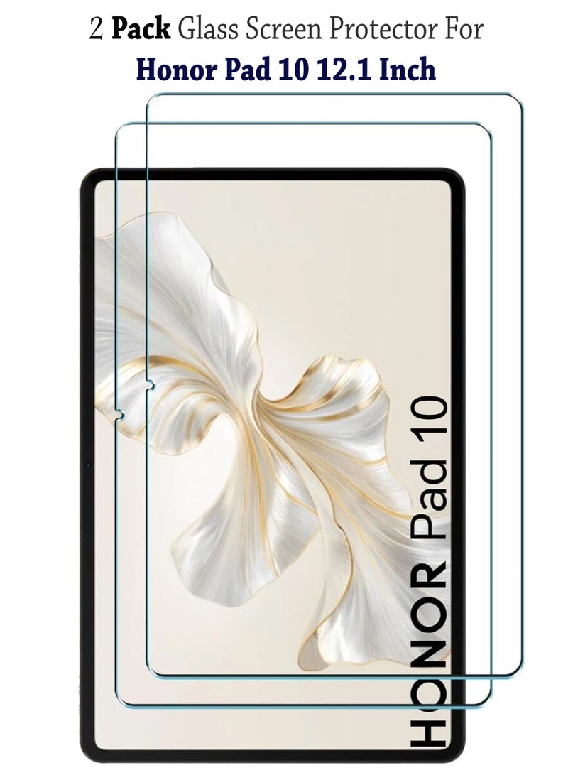 عبوة من قطعتين من واقي الشاشة الزجاجي المقوى فائق الوضوح 9H لجهاز Honor Pad 10 مقاس 12.1 بوصة - شفاف - Image 1