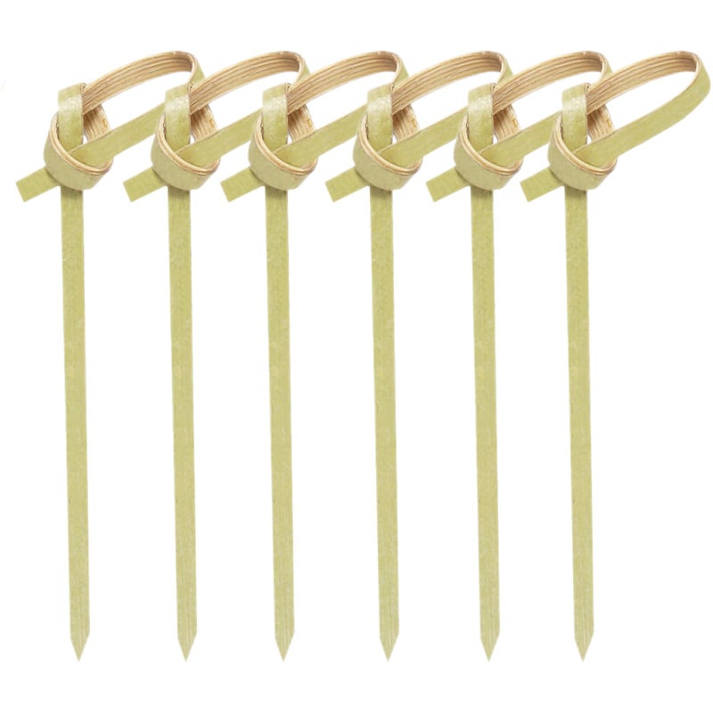 300PCS 4 Inch Bamboo Cocktail Picks Bamboo Knot Picks Cocktail Skewers Bamboo Sticks food Toothpicks for Appetizers Toothpicks for Events and Party Supplies