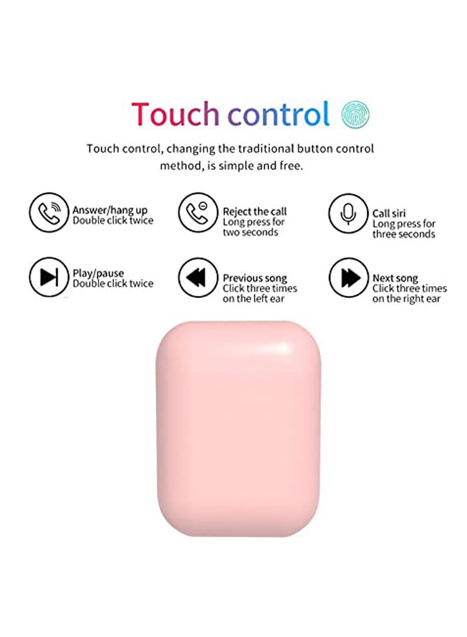 بيوينتي سماعات أذن داخلية Inpods 12 تعمل بتقنية البلوتوث مع ميكروفون وحقيبة شحن، باللون الوردي - Image 5