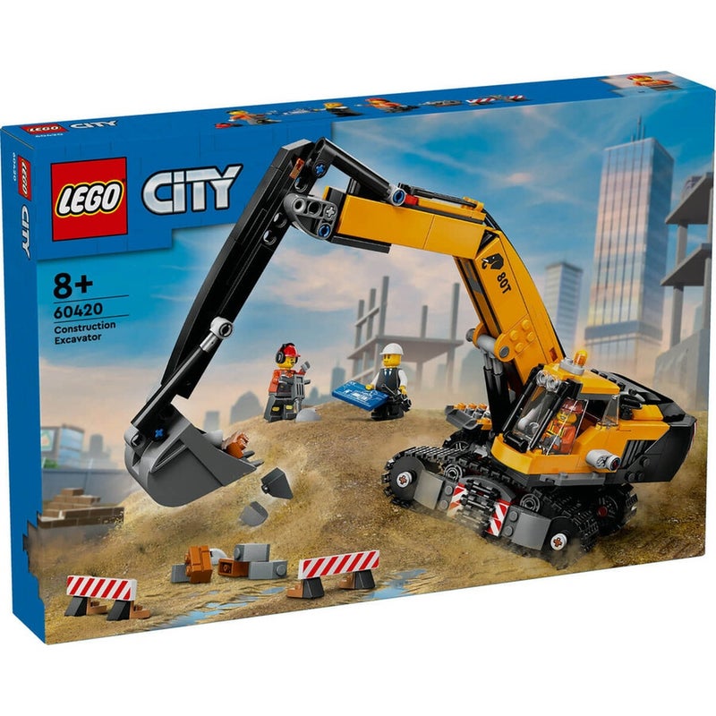 LEGO - City Yellow Construction Excavator 633 Pieces - 60420 - Image 1