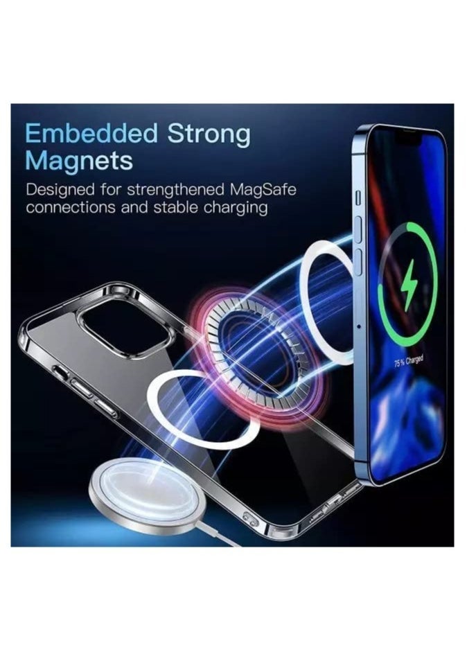 Raxoom Iphone 14 Pro Case with Magnetic Ring Compatible with Mag-Safe Accessories, Slim Fit, Anti-Yellowing Shockproof Protective Case for Iphone 14 pro  - Image 4