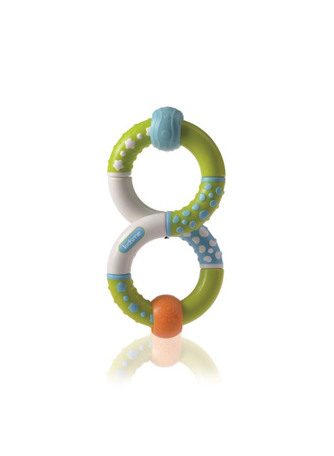 kidsme Twist And Learn Ring Rattle Baby Rattling Activity Toy From 3 Months To 18 Months Multicolour  - Image 2