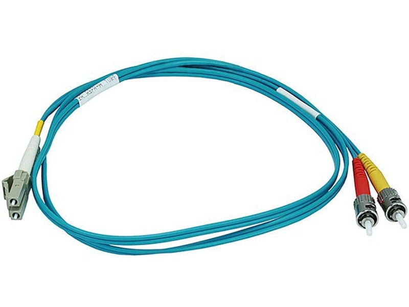 Monoprice Fiber Optic Cable - 1 Meter - Aqua | LC to ST, OM3, 50/125 Type, Multi Mode, 10Gb, Duplex - Image 5