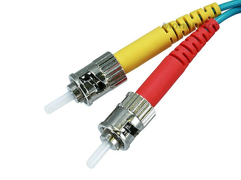 Monoprice Fiber Optic Cable - 1 Meter - Aqua | LC to ST, OM3, 50/125 Type, Multi Mode, 10Gb, Duplex - Image 3