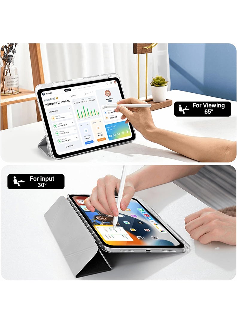 Theodor Case for iPad Air 11 inch M3 2025/Case for iPad Air 11 inch M2 2024 and iPad Air5 10.9 inch 2022/Air4 10.9 inch 2020 Gen with Pencil Holder 8 Mutil Angles Folding Auto Wake/Sleep,Cover for air 5th/air 4th 10.9inch 2022/2020,air 6th/air 7th 11inch 2025/2024- Grey - Image 5