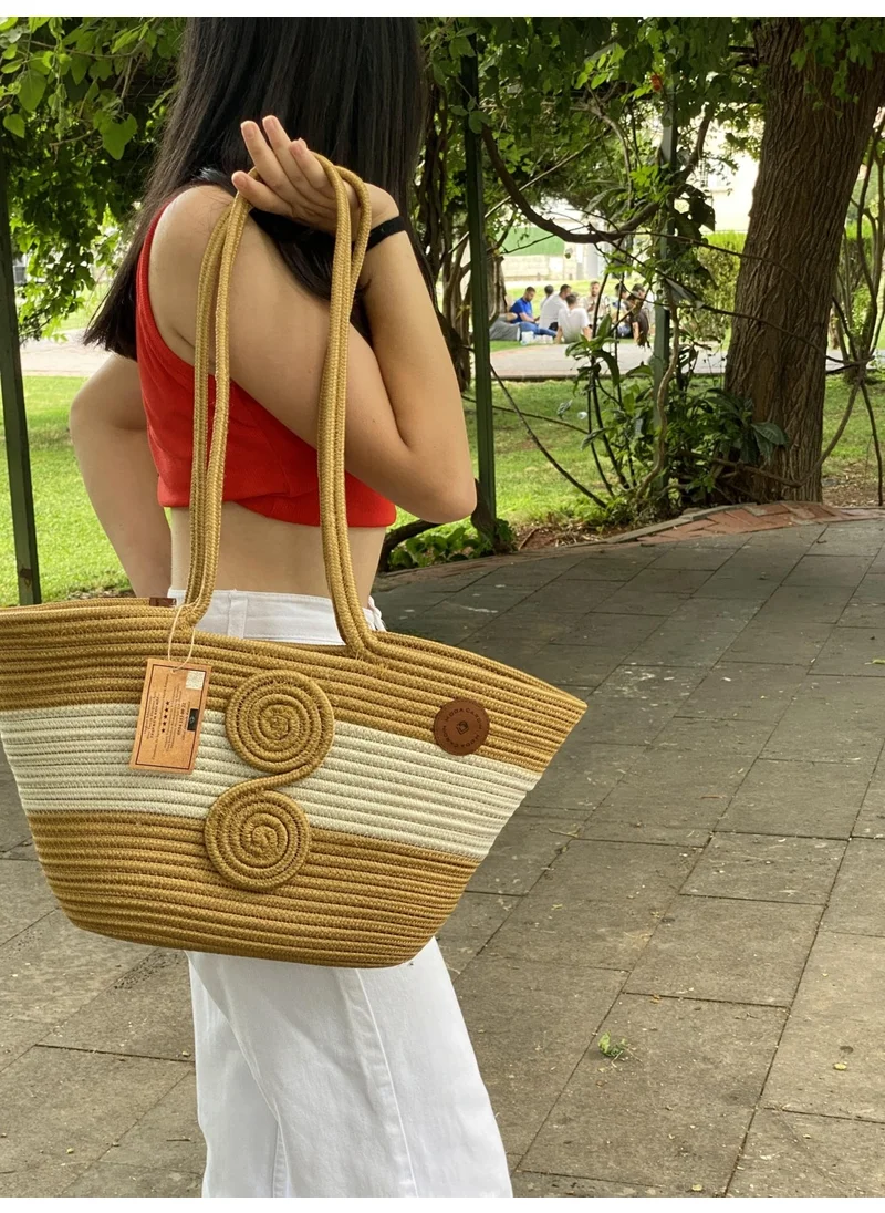 بدز ديري Jute Straw Look Handbag Beach Bag Shoulder Bag