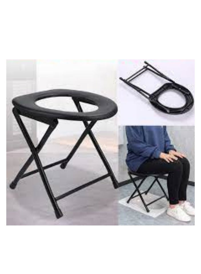 SMART HOME Portable Folding Bathroom Chair for the Elderly and the Sick – Home Toilet, Toilet Chair, Health Seat, Suitable for Home Care and Travel (50x40x40 cm) - Image 3