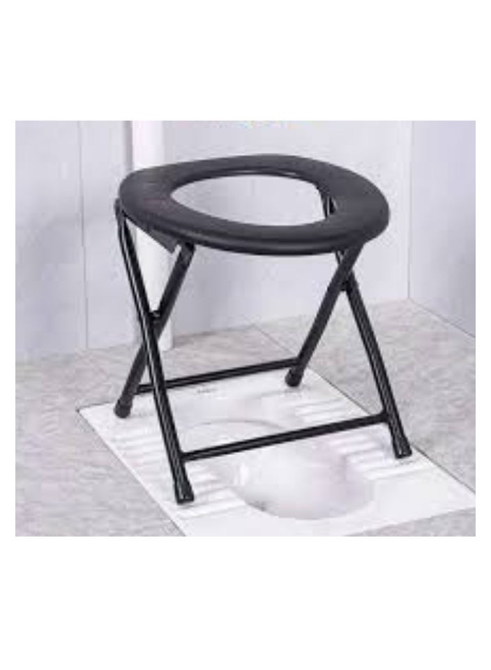 SMART HOME Portable Folding Bathroom Chair for the Elderly and the Sick – Home Toilet, Toilet Chair, Health Seat, Suitable for Home Care and Travel (50x40x40 cm) - Image 1