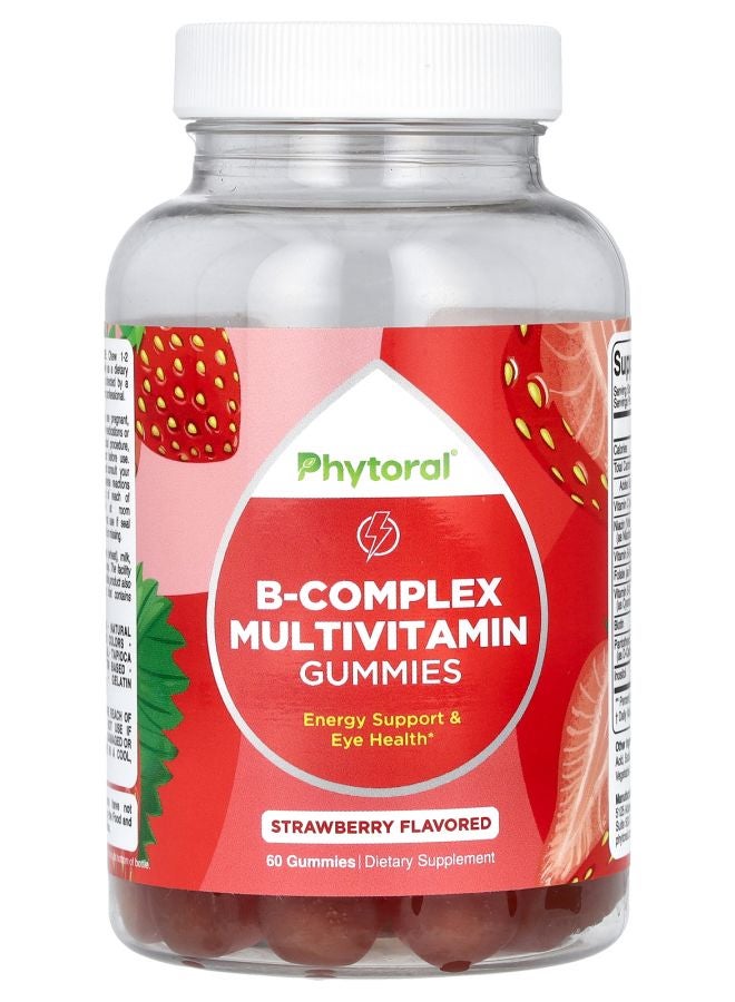 Phytoral B-Complex Multivitamin Gummies Strawberry  60 Gummies - Image 1