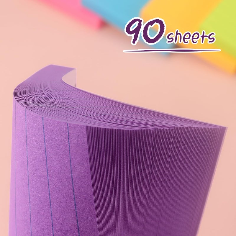 Eastern Wolf Lined Sticky Notes 3x3 Sticky Notes with Lines Self-Stick Notes Bright Color 4 Pads 90 Sheets/Pad (Purple) - Image 5