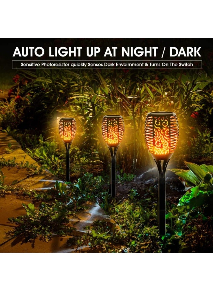 4PCS Solar Flame Led Light With Sensor Activated - Waterproof Solar Garden Lights In-Ground Landscape Lighting for Pathway, Yard, Deck, Lawn, Patio, Walkway - Image 5