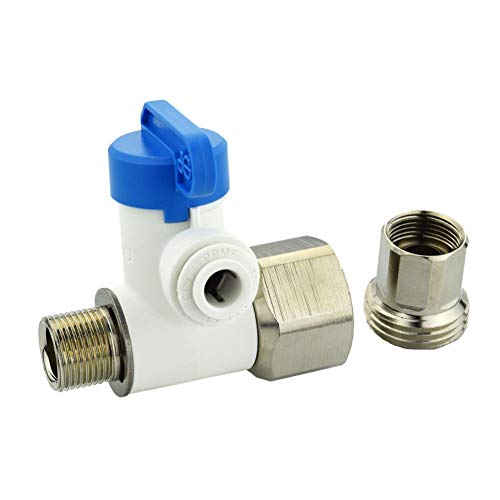 John Guest Speedfit 1/2 x 3/8 x 1/4 Inch Angle Stop Adapter Valve, Pusht to Connect Plastic Plumbing Fitting, ASVPP5LF-US - Image 1