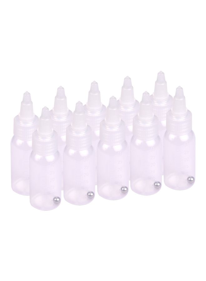 NIBEMINENT 10-Pieces Airbrush Paint Storage Bottle Transparent - Image 1
