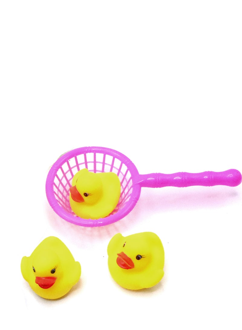 Vinyl Duck Bath Set for Kids Fun Floating Rubber Ducks Safe & Non Toxic Bath Time Play Toys for Babies & Toddlers Encourages Sensory Play Perfect Gift for Boys & Girls Ages 0+  - Image 3