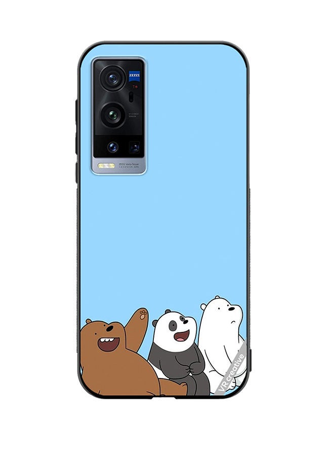 VR CREATIVE Protective Case Cover For Vivo X60 Pro Plus 3 Cute Teddy Design Multicolour - Image 1
