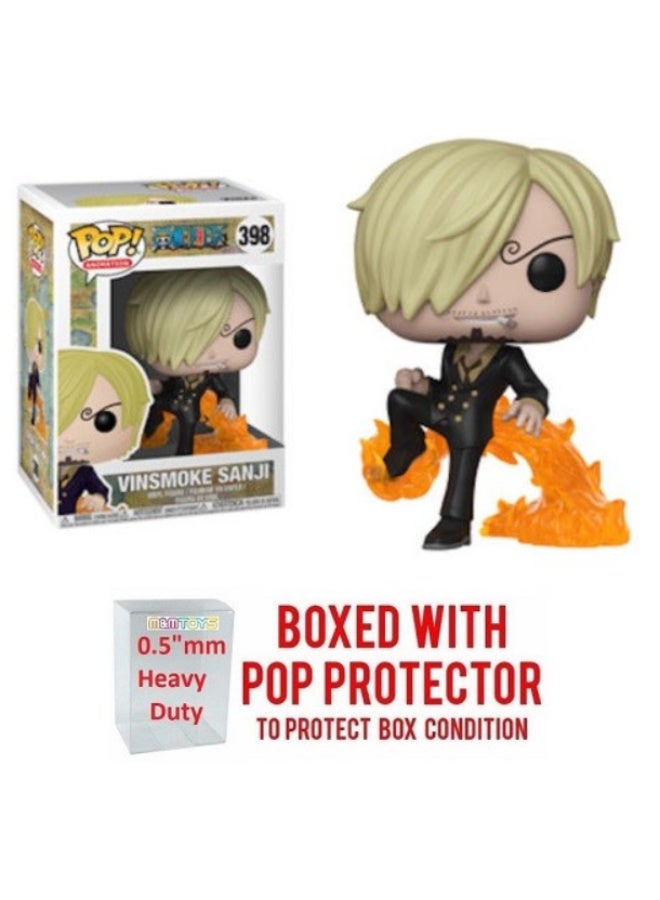 Funko Pop Vinsmoke Sanji – Fire Foot from the Straw Hat Crew!  Enjoy a fiery addition to your collection with Sanji, the legendary chef and member of the Straw Hat Crew, in a realistic design that reflects his famous "Diable Jambe" attack!