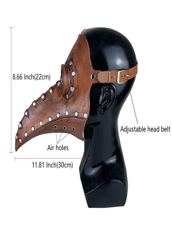 Stegosaurus Plague Doctor Bird Mask Long Nose Beak Cosplay Steampunk Halloween Costume Props Latex Material - Image 2