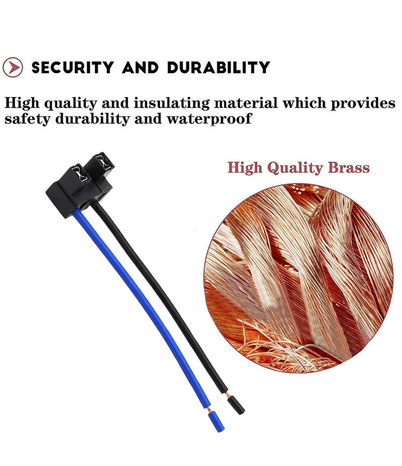 2PCS H4 Headlight Wiring Harness Adapter Socket Connector Plug, Ceramic Headlamp Extension Wire Cable, Heat Resistant Waterproof Dustproof Heavy Duty Replacement Connector for LED Halogen Bulbs Cars SUVs Trucks Universal Fit - Image 2