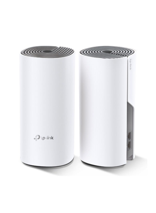 تي بي لينك نظام واي فاي ميسح المنزل الكامل TP-Link Deco E4 (عبوة 2) ، سلس وسريع (AC1200) للمنزل الكبير ، يعمل مع أمازون إيكو / أليكسا ، بديل لجهاز التوجيه ومعزز الواي فاي ، تحكم الوالدين - Image 2