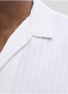 JACK & JONES Textured Regular Fit Resorts Collar Shirt  - Image 4