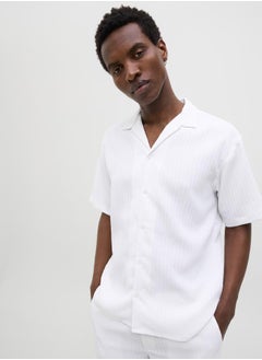JACK & JONES Textured Regular Fit Resorts Collar Shirt  - Image 1