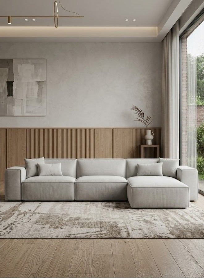 SULSHA L Shape Luxury Sofa Set |Corner Sofa |Modern Design Furniture Sectional Couch Living Room Sofas (White) - Image 1