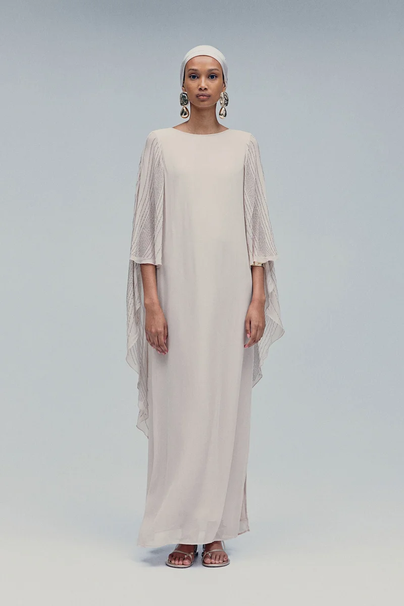 H&M Rhinestone-embellished cape dress